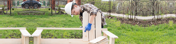 building garden bench outdoors