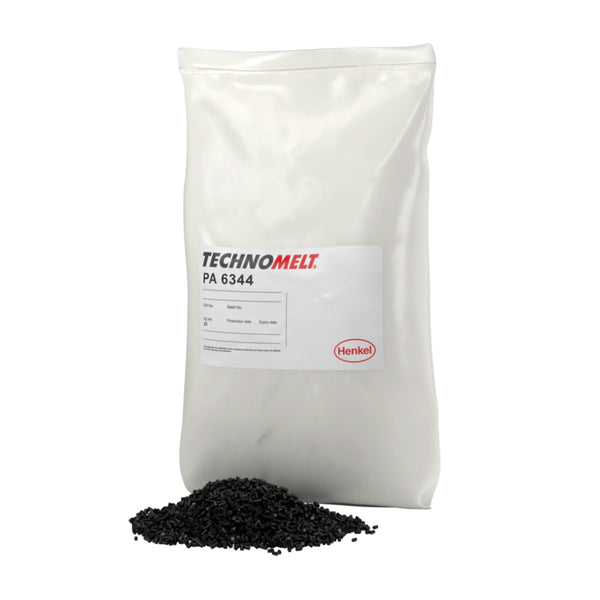 Bag of Henkel Technomelt PA 6344 Black Molding Hot Melt