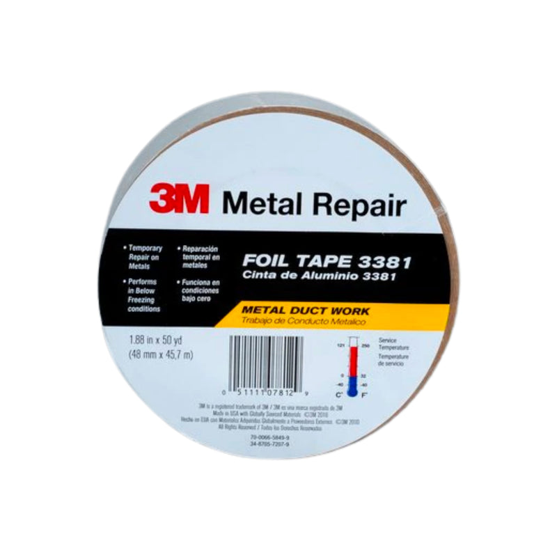 3M 3381 Silver Aluminum Foil Tape