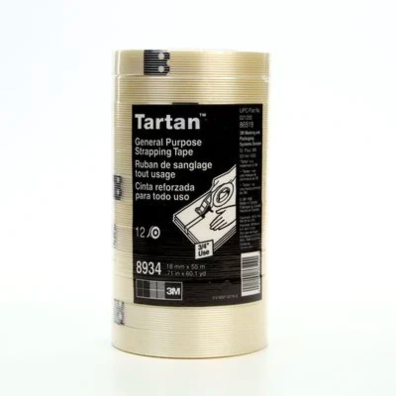 Tartan 8934 Clear Filament Tape